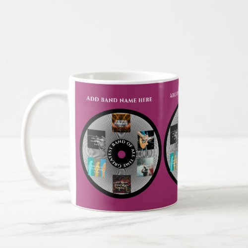 Magenta modern vinyl design  photo  coffee mug