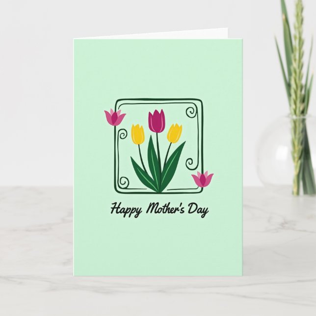 Magenta Mothers Day Art Card (Front)