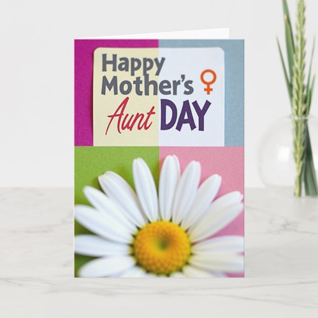 Magenta Mothers Day Aunt Card (Front)