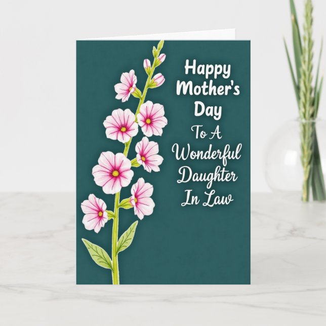 Magenta Mothers Day Daughter In Law Card (Front)