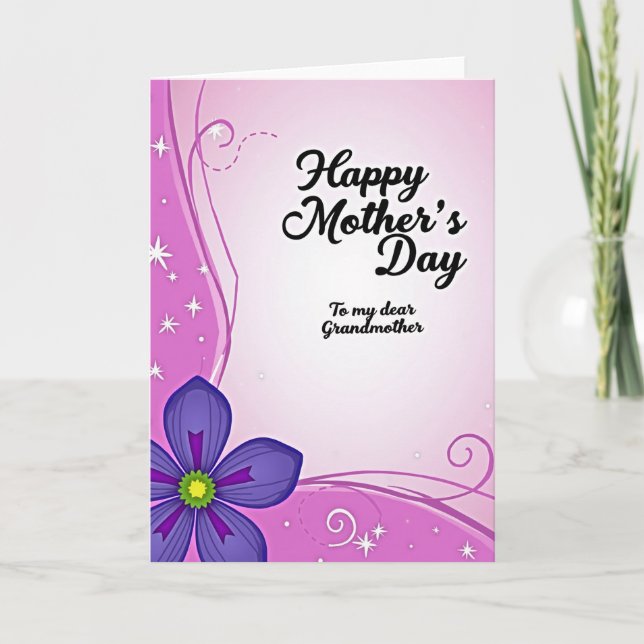 Magenta Mothers Day Star Card (Front)