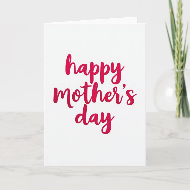 Magenta Mothers Day Text Card (Front)