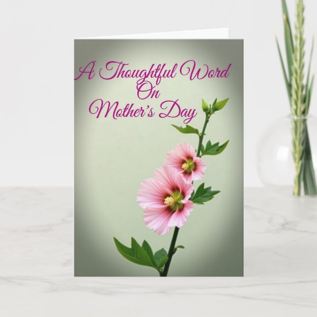 Magenta Mothers Day Verse Card (Front)
