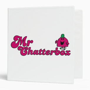Magenta Mr. Chatterbox Logo 3 Ring Binder