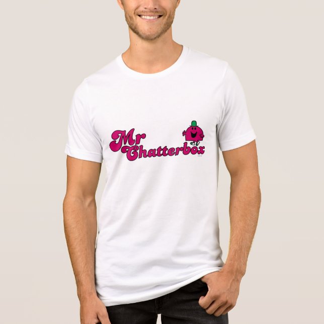 Magenta Mr. Chatterbox Logo Tri-Blend Shirt (Front)