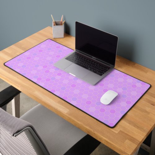 Magenta Multicolour Hexagon Desk Mat