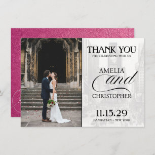 Magenta New York City Passport Thank You Card