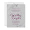 Magenta on Gray BUDGET Wedding Reception Invite