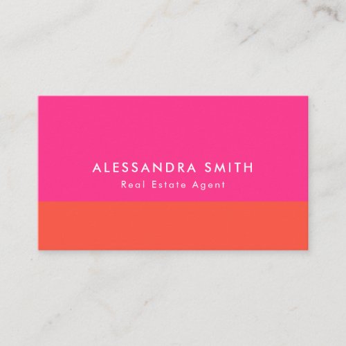 Magenta Orange Business Card