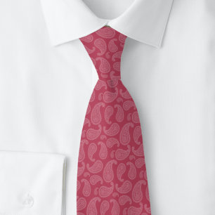 Magenta Paisley Neck Tie