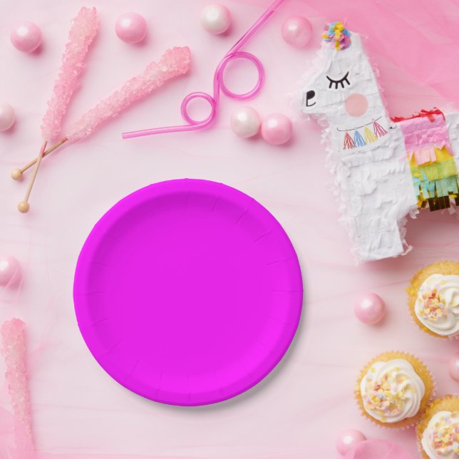 Magenta Paper Plates (Party)