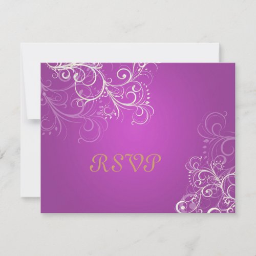 Magenta/Pearl swirls RSVPs require 5x7 invitations