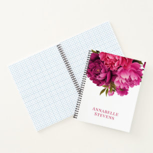Magenta Peony Floral Notebook
