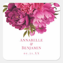 Magenta Peony Floral Wedding