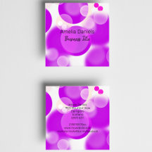 Magenta Pink And White Bubble Business Card