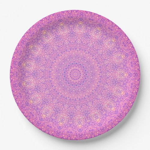 magenta pink bead doilies paper plates