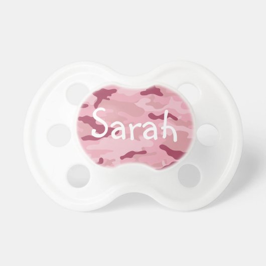 Magenta & Pink Camo BooginHead Pacifier (Front)