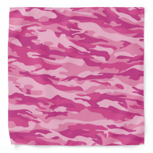 Magenta Pink Camo Pattern Bandana