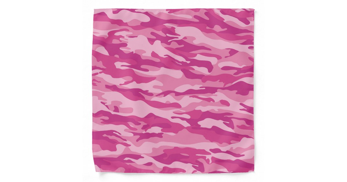 Magenta Pink Camo Pattern Bandana | Zazzle.com