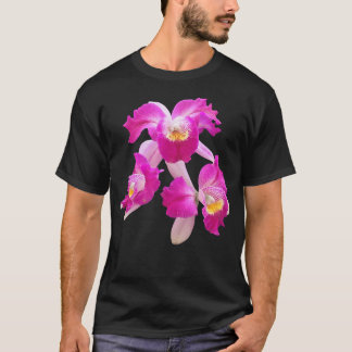 Magenta Pink Cattleya Purpurata Orchid Shapes T-Shirt