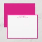 Magenta Pink Classic Border Note Card