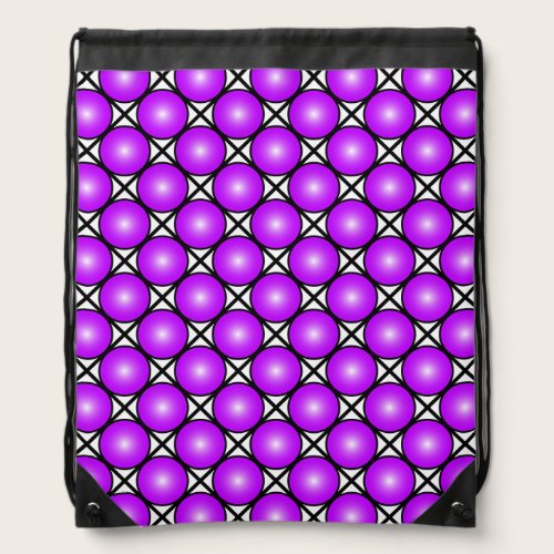 Magenta Pink Dots Black White Lattice Pattern Drawstring Bag Magenta Pink Dots Black White Lattice Pattern Drawstring Bag
