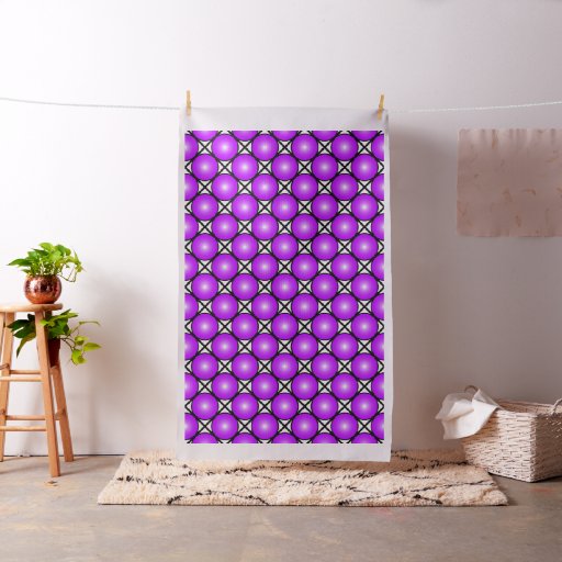 Magenta Pink Dots Black White Lattice Pattern Fabric