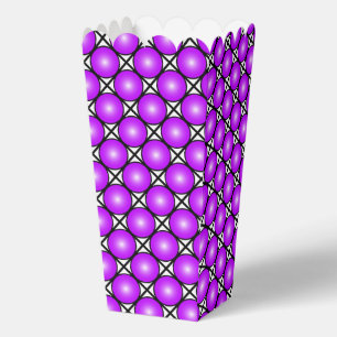 Magenta Pink Dots Black White Lattice Pattern Favor Boxes