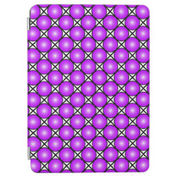 Magenta Pink Dots Black White Lattice Pattern iPad Air Cover