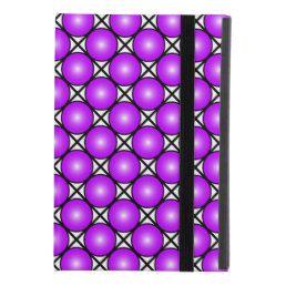 Magenta Pink Dots Black White Lattice Pattern iPad Mini 4 Case