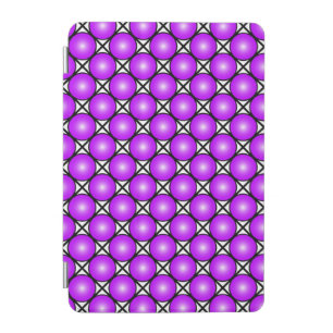 Magenta Pink Dots Black White Lattice Pattern iPad Mini Cover