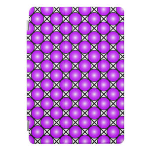 Magenta Pink Dots Black White Lattice Pattern iPad Pro Cover