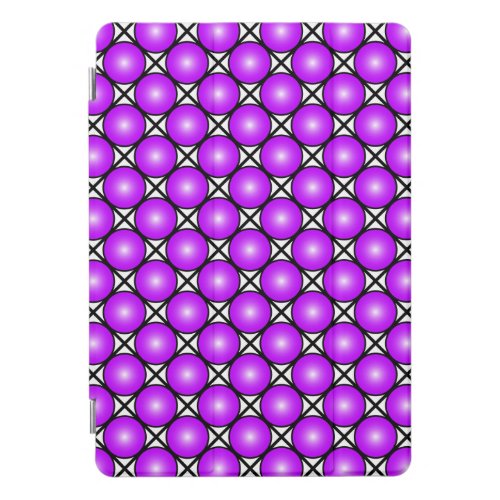Magenta Pink Dots Black White Lattice Pattern iPad Pro Cover