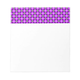 Magenta Pink Dots Black White Lattice Pattern Notepad