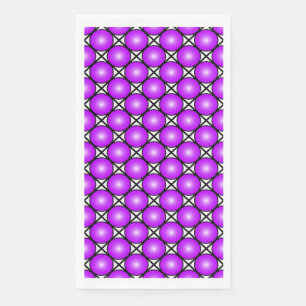 Magenta Pink Dots Black White Lattice Pattern Paper Guest Towels