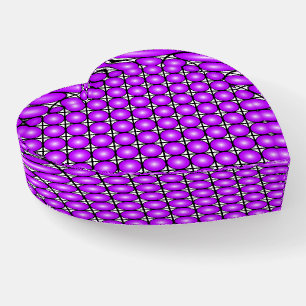 Magenta Pink Dots Black White Lattice Pattern Paperweight