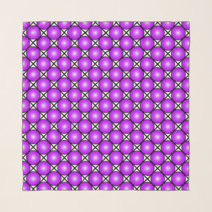 Magenta Pink Dots Black White Lattice Pattern Scarf