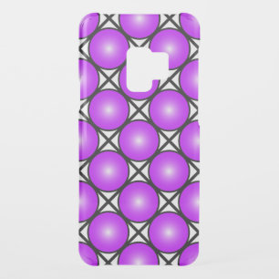 Magenta Pink Dots Black White Lattice Pattern Uncommon Samsung Galaxy S9 Case