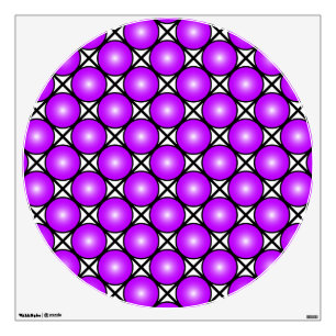 Magenta Pink Dots Black White Lattice Pattern Wall Decal