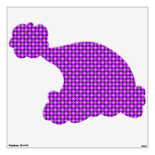 Magenta Pink Dots Black White Lattice Pattern Wall Decal