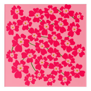 Magenta Pink Fantasy Flower Power   Acrylic Print