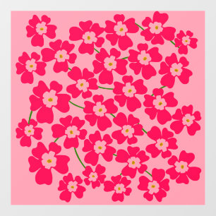 Magenta Pink Fantasy Flower Power Wall Decal
