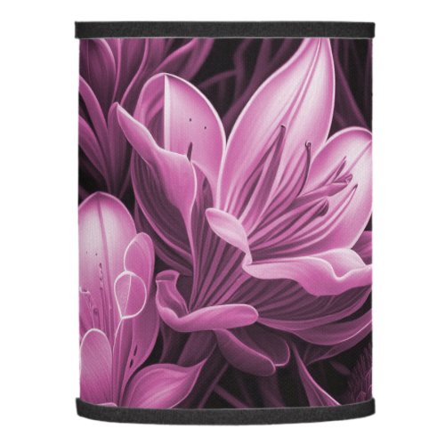 Magenta Pink Floral Lamp Shade