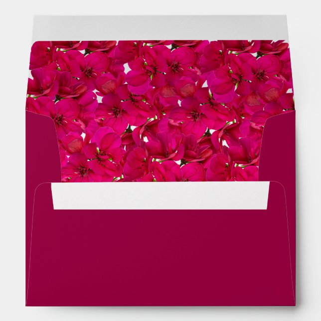 Magenta + Pink Flower Envelope (Back (Bottom))