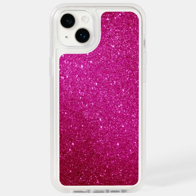 Magenta Pink Glitter Style Otterbox iPhone Case (Back)