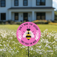 Magenta Pink Illustrated Weeds Feed the Bees