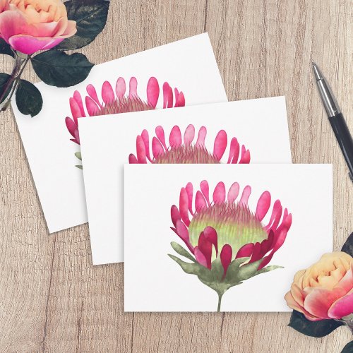 Magenta Pink King Protea Flower Card