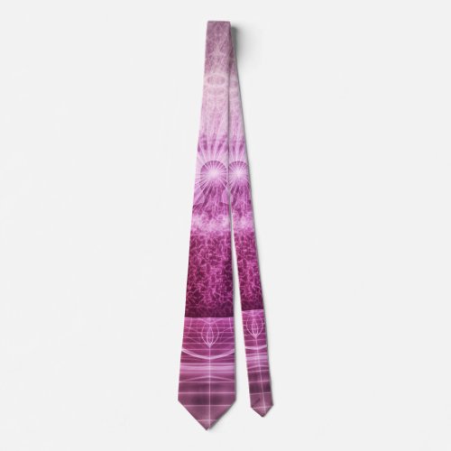 Magenta Pink Meditation Concept Abstract Art Neck Tie