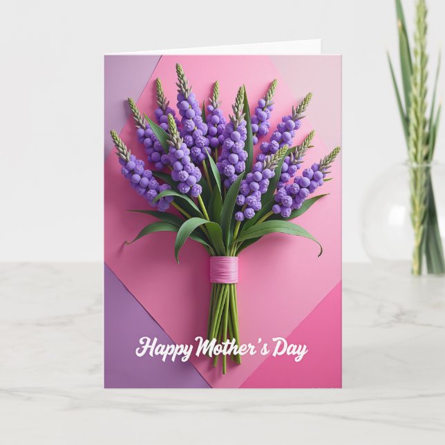 Magenta Pink Mothers Day Card (Front)