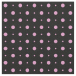 magenta pink on black polka dot fabric